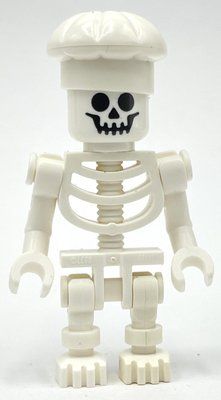 Minifigure Skeleton, Standard Face, Chef Hat from set 41375