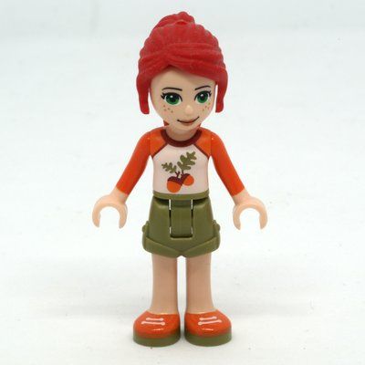 Figurine Mia - White/Orange Top, Olive Green Skirt du set 41369