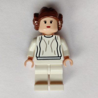 Figurine Princess Leia, White Robe, Reddish Brown Hair du set 10179