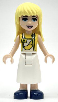 Minifigure Stephanie - Yellow Top, White Apron del set 41393
