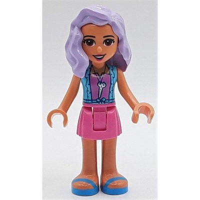 Minifigurka Nina - Medium Azure Jacket, Dark Pink Skirt z zestawu 41391