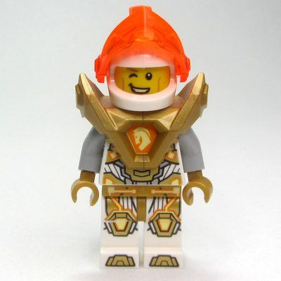 Minifiguur Lance Richmond with Trans-Neon Orange Visor and Shoulder Armor with Orange Chest Emblem uit set 72001