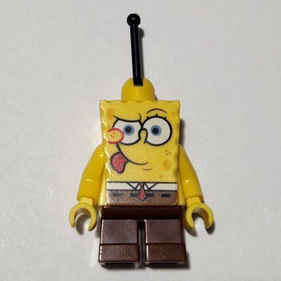 Figurine SpongeBob Squarepants with Tongue Sticking Out and Lever on Head du set 4982