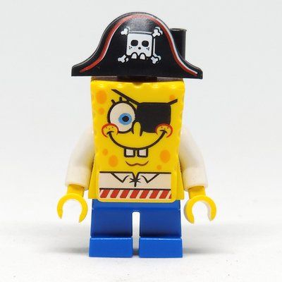 Minifiguur SpongeBob Squarepants in Pirate Outfit uit set 3817