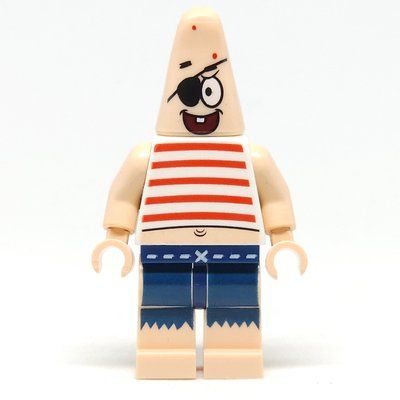 Minifiguur Patrick Star in Pirate Outfit uit set 3817