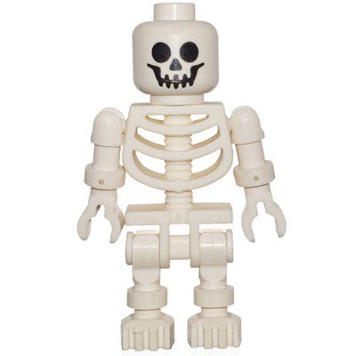 Minifiguur Skeleton, Standard Face, Ball Joint Arms (3626c Head) uit set 79014