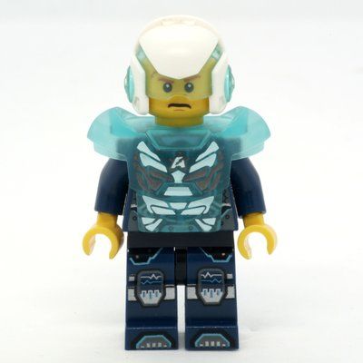 Minifigura Agent Max Burns with Helmet and Shoulder Armor del set 70170