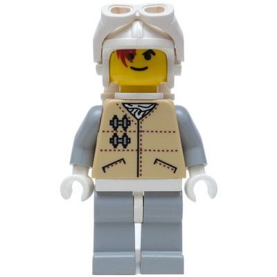 Figurine Rebel Trooper in Hoth Uniform, White Hat, Yellow Skin, Backpack, White Goggles du set 4500