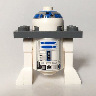 Minifigure Astromech Droid, R2-D2, White Dome, Dark Bluish Gray Serving Tray from set 6210