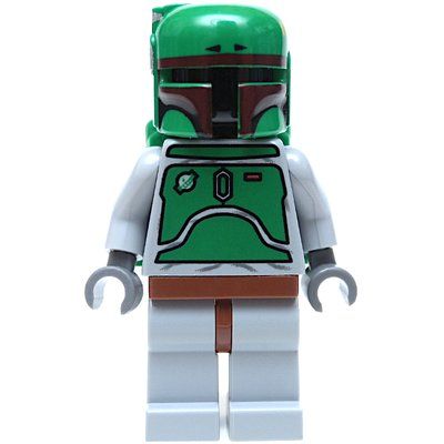 Minifiguur Boba Fett, Helmet and Jetpack with Dark Brown Highlights, Light Bluish Gray Armor uit set 6209