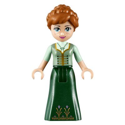 Minifigur Anna - Sand Green and Dark Green Dress, Open Mouth aus Set 41148