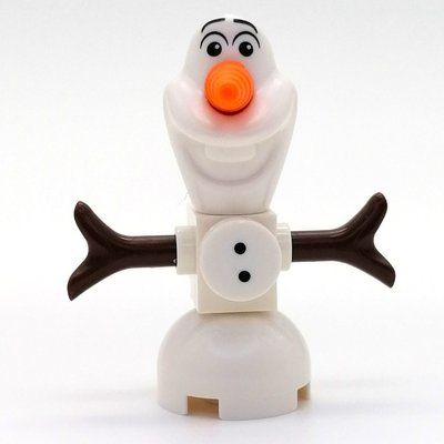 Figurine Olaf - Brick Built, Buttons, Clip On Back du set 41155