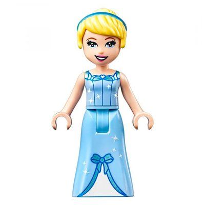 Figurine Cinderella - Bright Light Blue Dress, White Under-Dress - Thick Hinge du set 30554