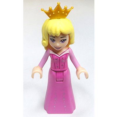 Minifigure Aurora - Dark Pink Dress, Silver Decoration, Pearl Gold Crown del set 41152
