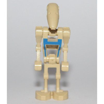 Minifigure Battle Droid Pilot, Blue Printed Torso, Two Bent Arms from set 7126