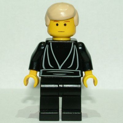 Minifigura Luke Skywalker, Black Robes, Yellow Skin del set 7104
