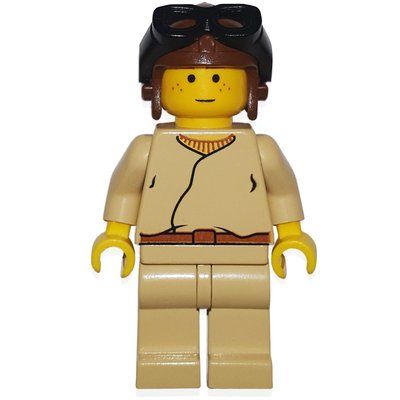 Figurine Anakin Skywalker, Child, Yellow Skin, Brown Helmet du set 7141