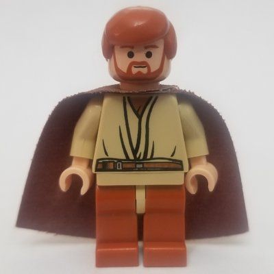 Figurine Obi-Wan Kenobi, Dark Orange Legs, Cape du set 7255