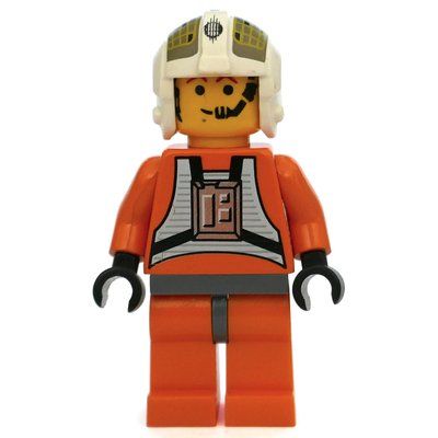 Figurine Dutch Vander / Rebel Pilot Y-wing, Yellow Skin, Dark Bluish Gray Hips du set 7262