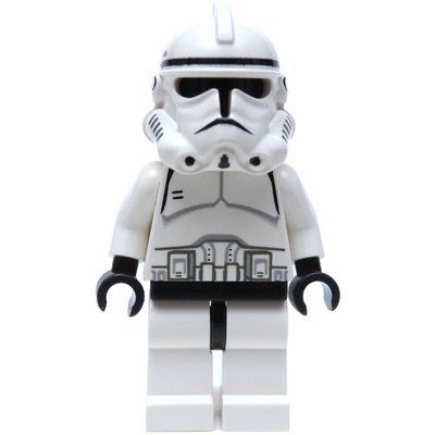 Figurine Clone Trooper, Phase II Armor, Plain Black Head, Black Mouth du set 7655