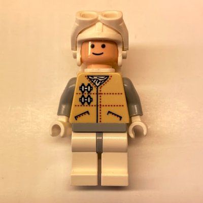 Figurine Rebel Trooper in Hoth Uniform, White Hat, Tan Jacket (30170 Goggles) du set 7666