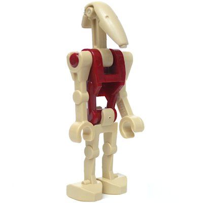 Minifigure Battle Droid Security, Dark Red Torso, One Bent Arm, One Straight Arm del set 9494