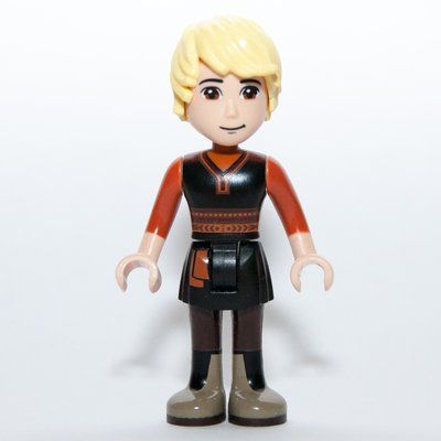 Minifigure Kristoff - Black Vest, Dark Orange Shirt del set 41167