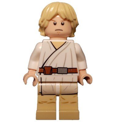 Figurine Luke Skywalker, White Robe, Tan Legs, Dual Sided Head du set 7965