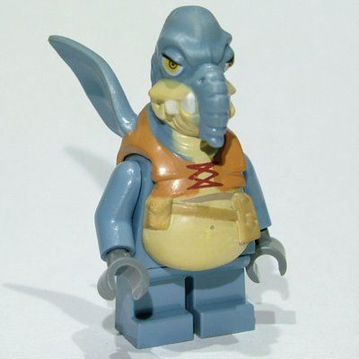 Figurine Watto, Printed Head, Dark Bluish Gray Hands du set 7962