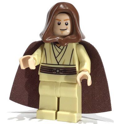 Figurine Obi-Wan Kenobi, Padawan, Reddish Brown Hood and Cape, White Pupils du set 7962