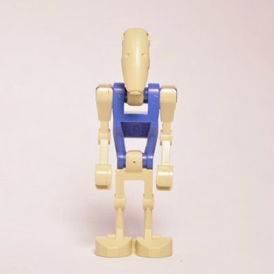 Minifiguur Battle Droid Pilot, Blue Torso, Two Bent Arms uit set 8036