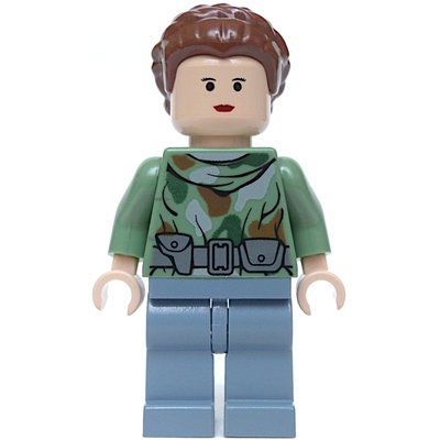 Figurine Princess Leia, Endor Outfit, Sand Green Top du set 8038