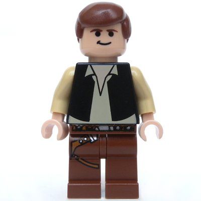 Figurine Han Solo, Black Vest, Reddish Brown Legs, Black Eyes du set 10179