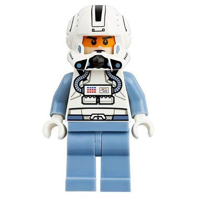 Figurine Clone Pilot, Open Helmet with Black Markings du set 8088