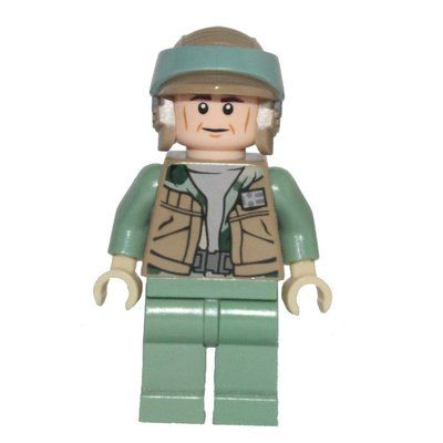 Figurine Rebel Trooper in Endor Uniform, Sand Green Legs, Dark Tan Vest, Cheek Lines du set 9489
