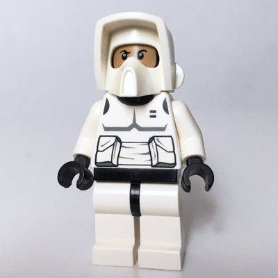 Figurine Scout Trooper, Printed Black Head, White Legs du set 9489