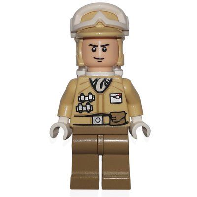 Figurine Rebel Trooper in Hoth Uniform, Tan Hat, Black Chin Line du set 8129
