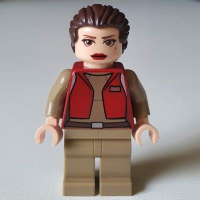 Minifigura Padme Amidala / Naberrie, Dark Red Senator Outfit, Ponytail Hair (Clone Wars) del set 9515