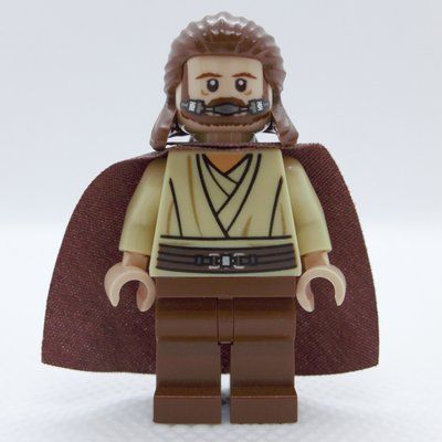 Figurine Qui-Gon Jinn, Plain Reddish Brown Legs (3626c Head) du set 9499