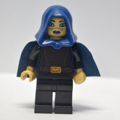 Minifigure Barriss Offee, Dark Blue Hood and Cape del set 9491