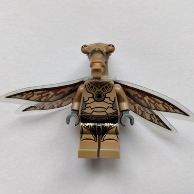 Minifigure Geonosian, Dark Tan, Wings del set 9491