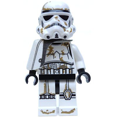 Minifigure Sandtrooper Sergeant, White Pauldron, Neck Bracket, Printed Black Head del set 9490