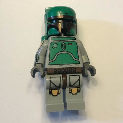 Figurine Boba Fett, Helmet and Jetpack, Light Gray Armor, Printed Legs du set 10123