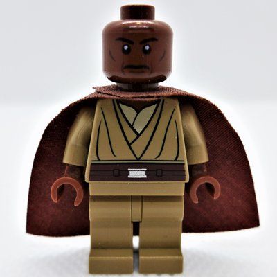 Minifigura Mace Windu, Dark Tan Plain Legs, Cape del set 9526