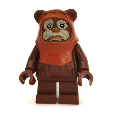Minifigure Wicket, Ewok, Dark Orange Hood, Tan Face del set 75238