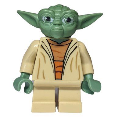 Figurine Yoda, Sand Green Head with White Hair (Clone Wars) du set 75002