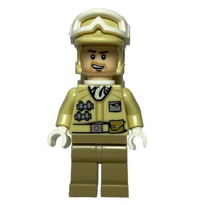 Minifigure Rebel Trooper in Hoth Uniform, Tan Hat, Beard Stubble from set 75014
