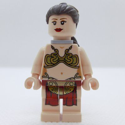 Figurine Princess Leia, Slave Outfit, White Pupils, Neck Bracket du set 75020