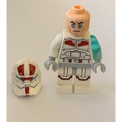 Minifigure Jek-14, Helmet with Dark Red Markings del set 75018