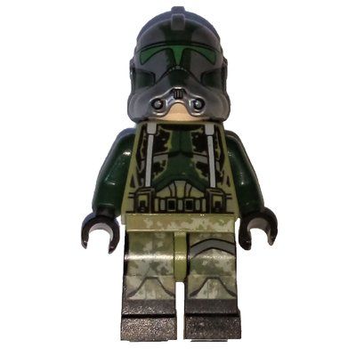 Figurine Clone Commander Gree, Kashyyyk Armor, Dark Gray Leg Strap du set 75151